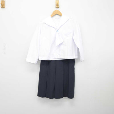 【中古】福島県 二本松第三中学校 女子制服 5点（セーラー服・スカート）sf039509