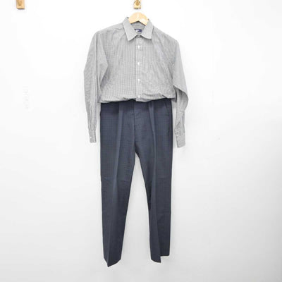 【中古】福井県 啓新高等学校 男子制服 2点（シャツ・ズボン）sf039512