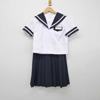 【中古】静岡県 富士南中学校 女子制服 4点（セーラー服・セーラー服・スカート）sf039532