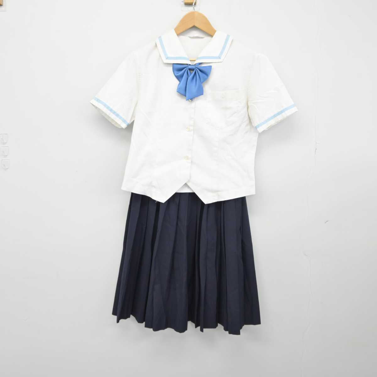 【中古】兵庫県 姫路商業高等学校 女子制服 3点（シャツ・スカート）sf039545