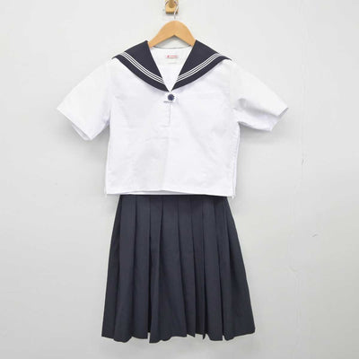 【中古】東京都 大森第四中学校 女子制服 3点（セーラー服・スカート）sf039555