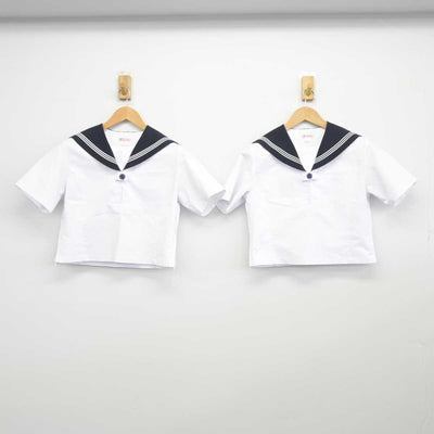 【中古】東京都 大森第四中学校 女子制服 3点（セーラー服・スカート）sf039555