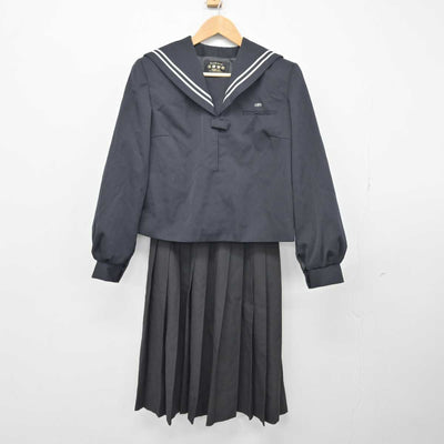 【中古】愛知県 宇和島市立津島中学校 女子制服 3点（セーラー服・スカート・スカート）sf039582