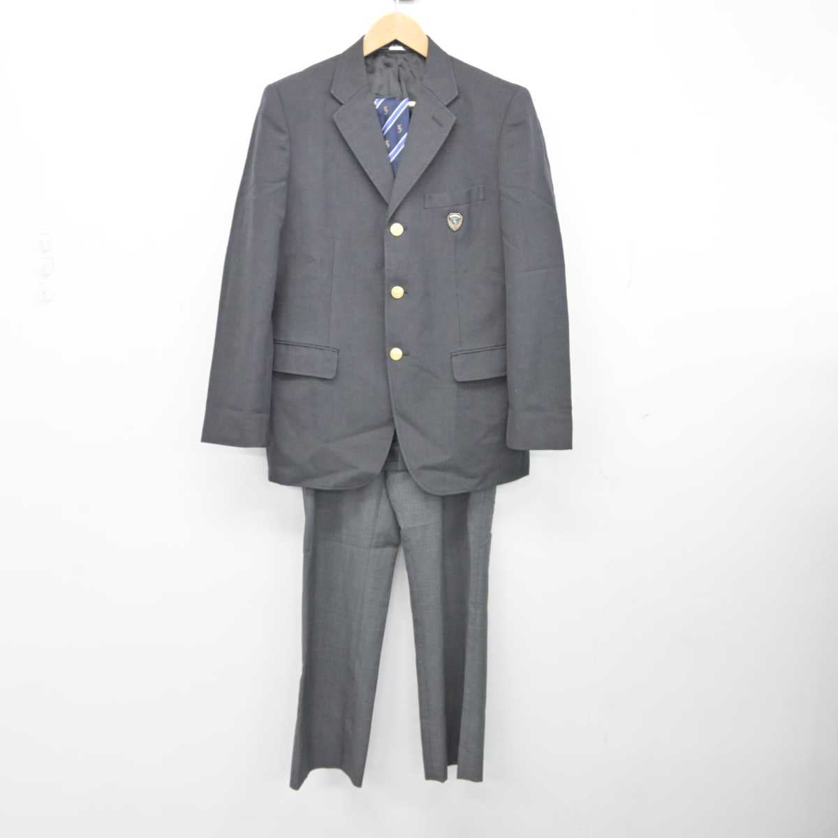 【中古】熊本県 慶誠高等学校 男子制服 5点（ブレザー・ニット・ズボン）sf039590