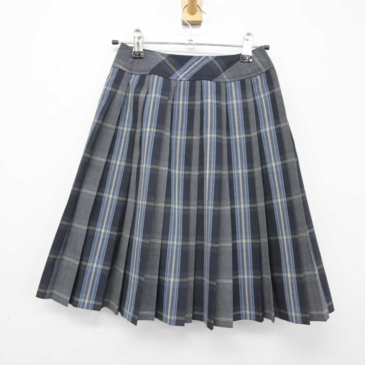 【中古】東京都 八王子実践高等学校 女子制服 2点（ニット・スカート）sf039594