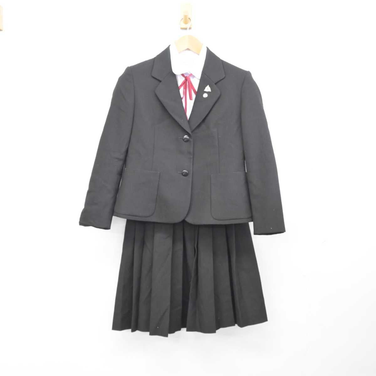 【中古】鹿児島県 鹿児島玉龍高等学校 女子制服 6点（ブレザー・シャツ・スカート）sf039599