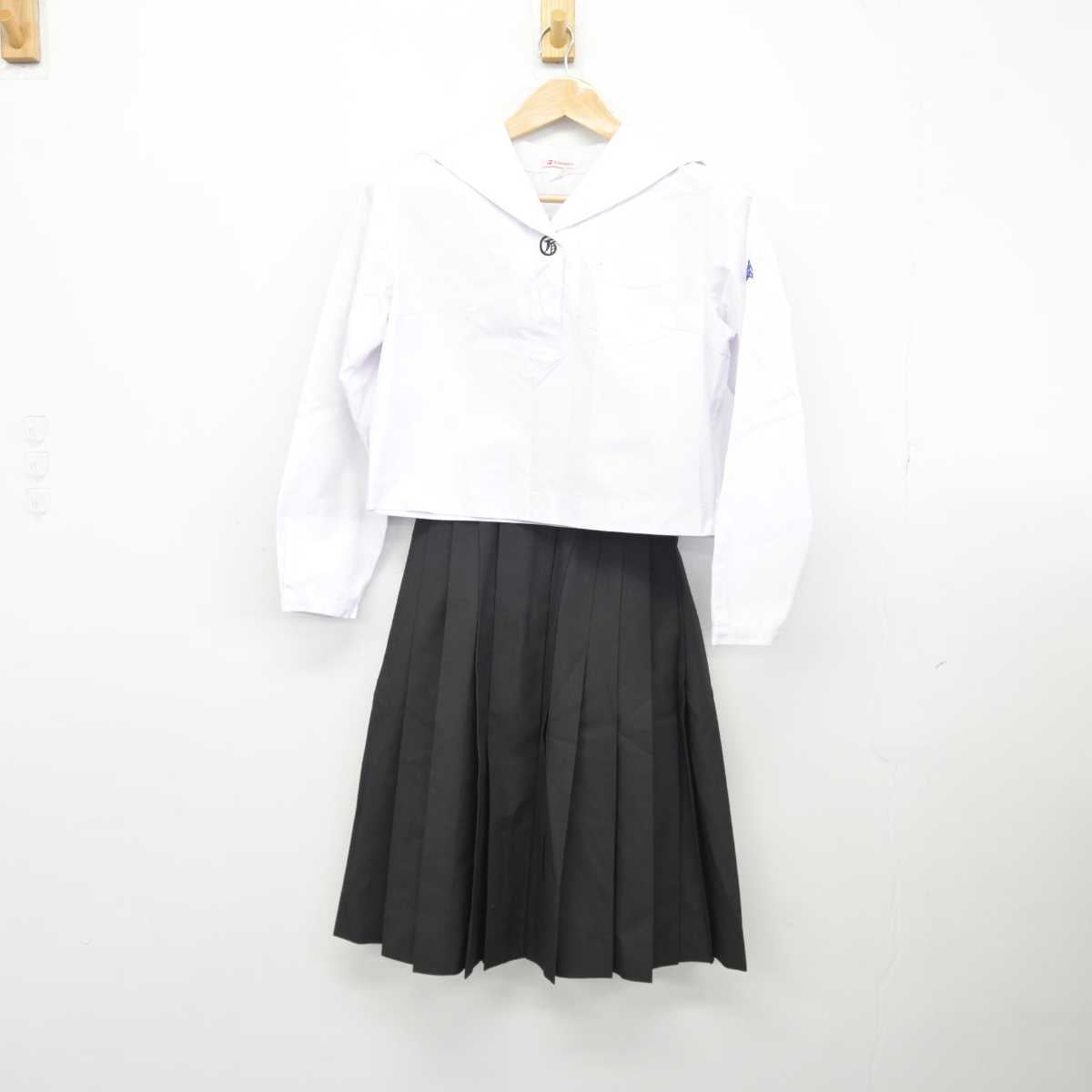 【中古】鹿児島県 鹿児島玉龍高等学校 女子制服 3点（セーラー服・セーラー服・スカート）sf039601