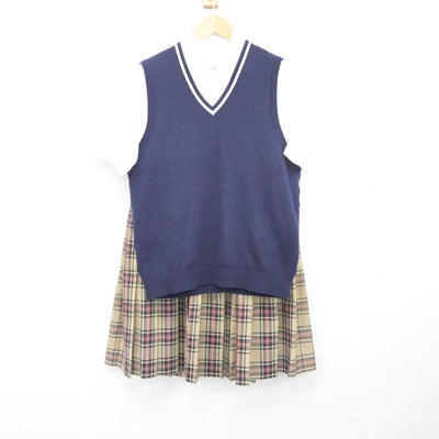 【中古】静岡県 飛龍高等学校 女子制服 4点（ニットベスト・シャツ・スカート）sf039612