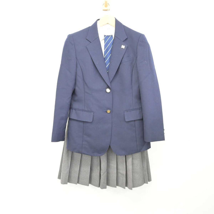 【中古】群馬県 前橋工業高等学校 女子制服 5点（ブレザー・シャツ・スカート）sf039628