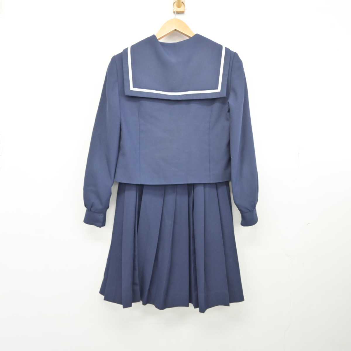 【中古】群馬県 鎌倉中学校 女子制服 3点（セーラー服・スカート）sf039630