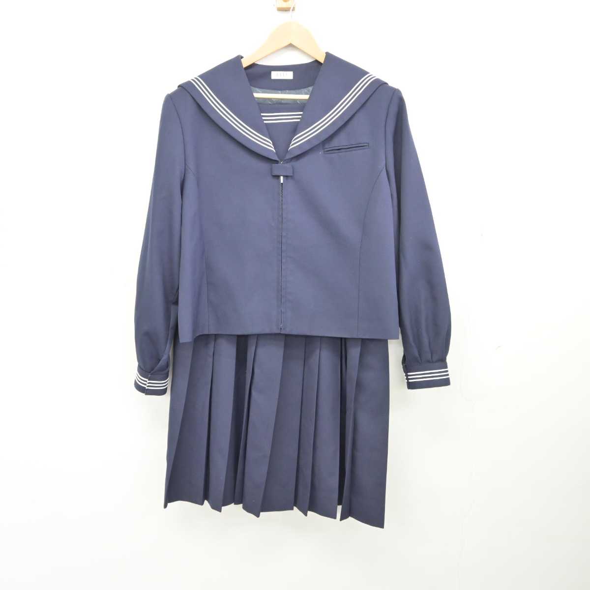 【中古】秋田県 秋田南中学校 女子制服 2点（セーラー服・スカート）sf039633