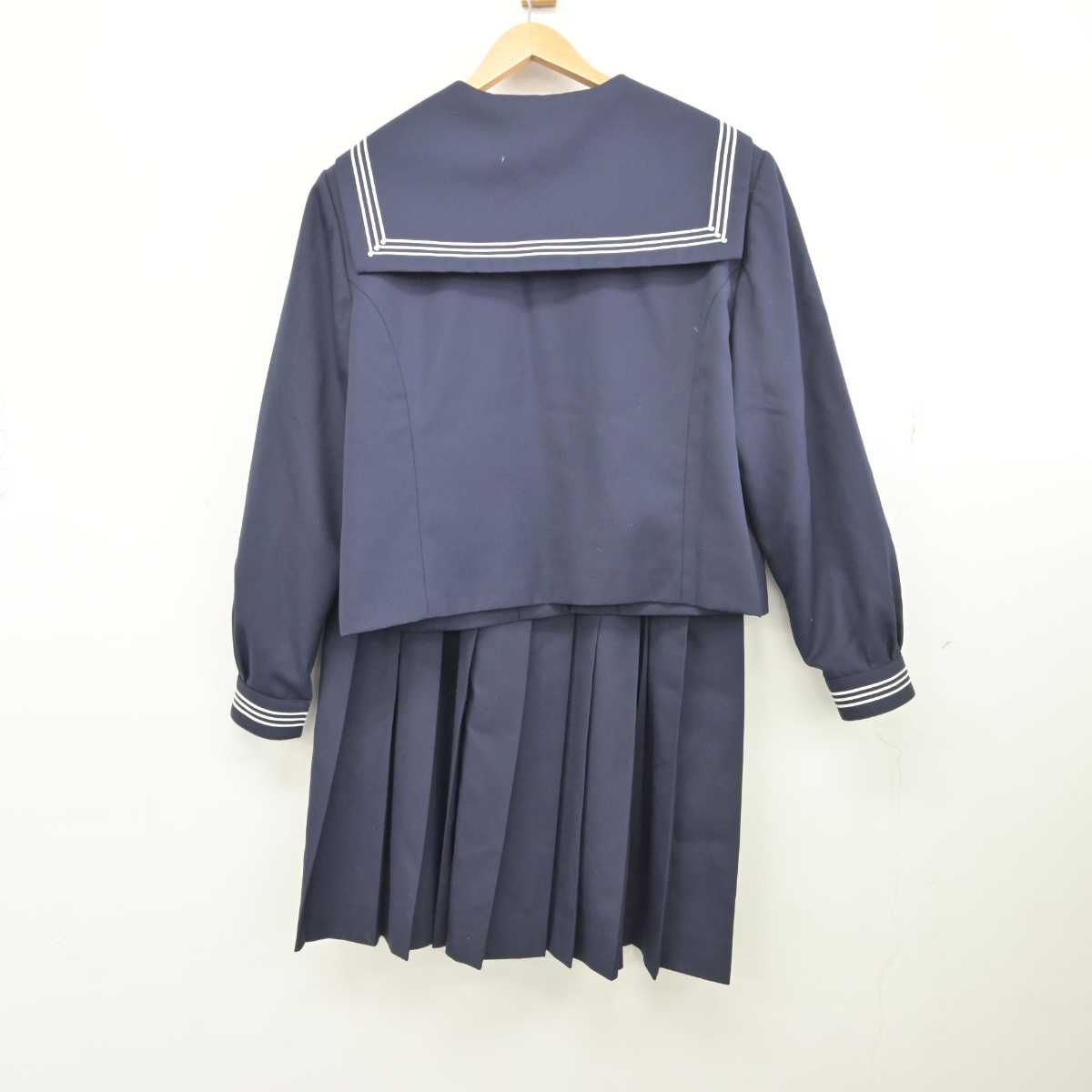 【中古】秋田県 秋田南中学校 女子制服 2点（セーラー服・スカート）sf039633