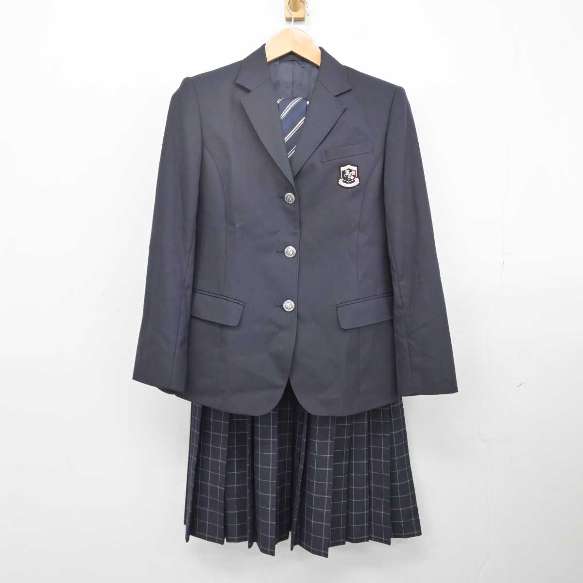 【中古】福岡県 福岡農業高等学校 女子制服 3点（ブレザー・スカート）sf039681