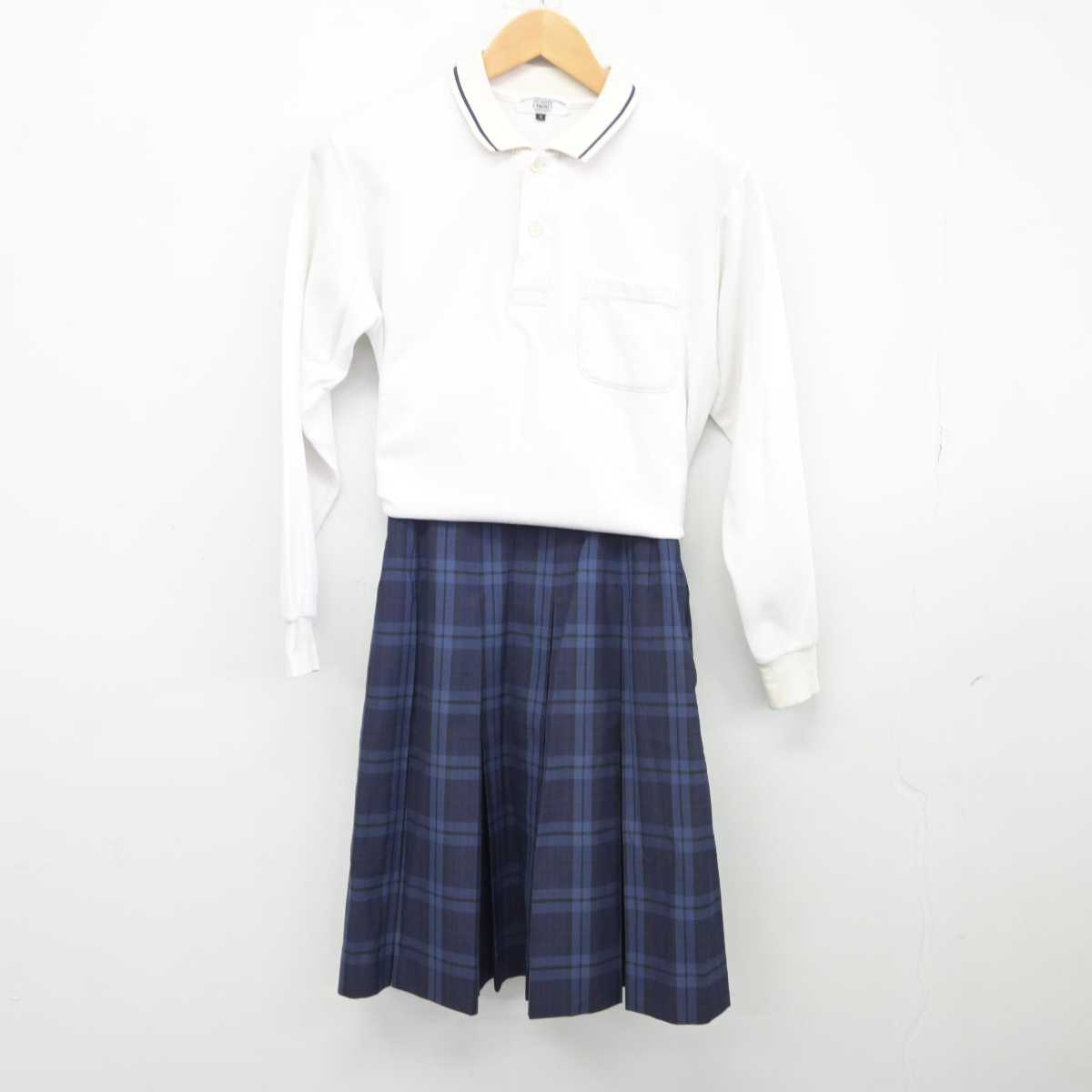 【中古】大阪府 矢田西中学校 女子制服 3点（シャツ・シャツ・スカート）sf039692