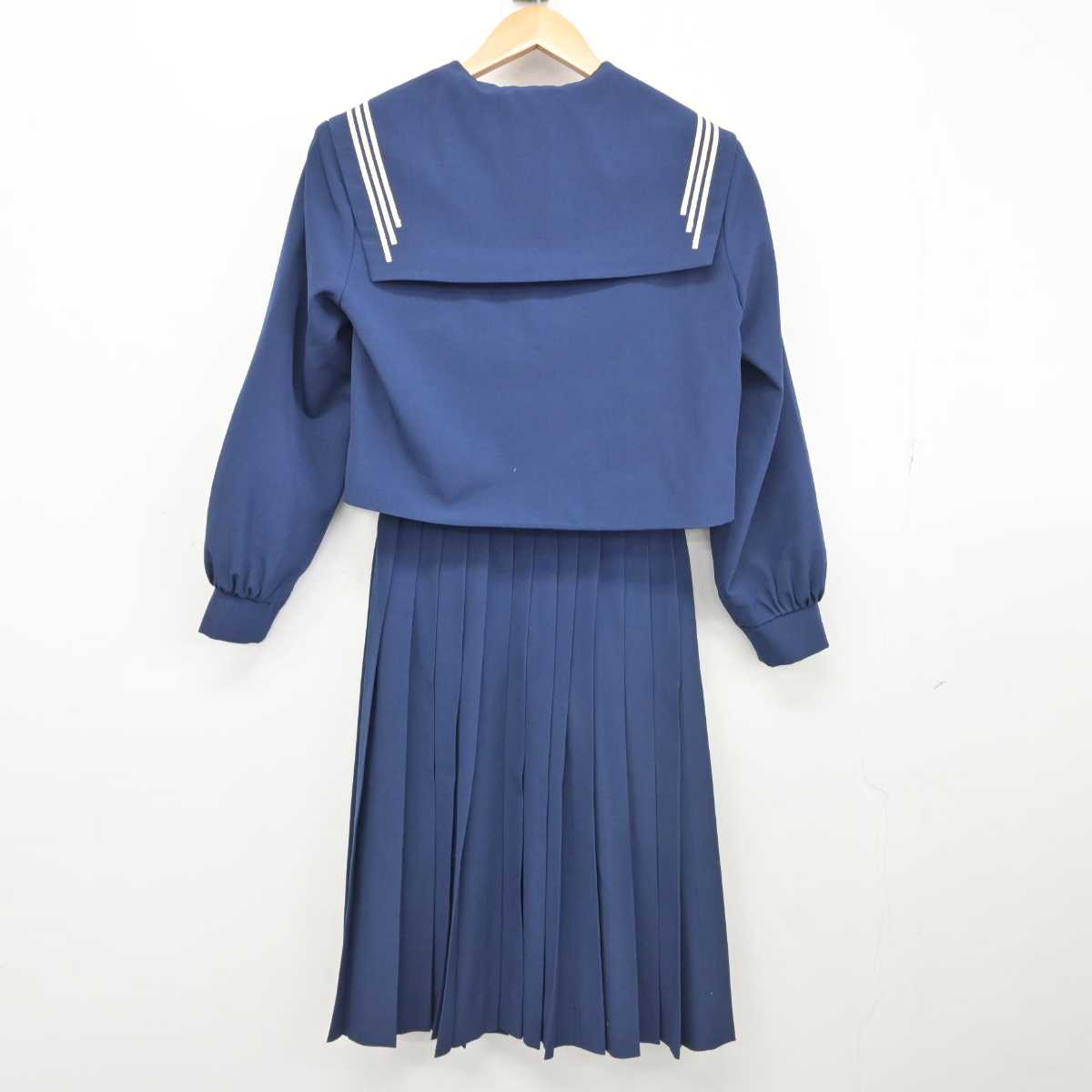 【中古】愛知県 愛知淑徳中学校高等学校 女子制服 3点（セーラー服・スカート）sf039701