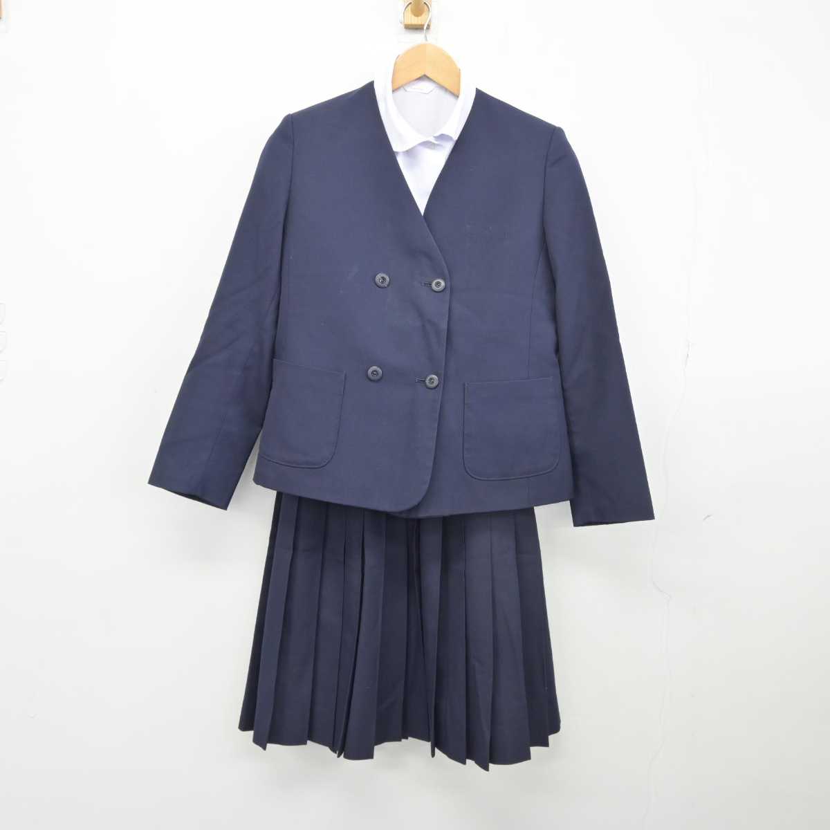 【中古】富山県 和合中学校 女子制服 3点（ブレザー・シャツ・スカート）sf039714