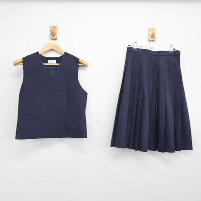 【中古】富山県 和合中学校 女子制服 2点（ベスト・スカート）sf039716