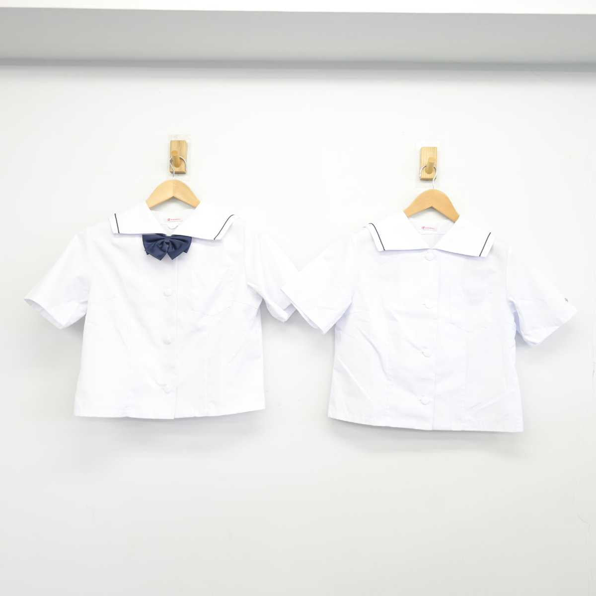 【中古】富山県 和合中学校 女子制服 4点（セーラー服・スカート）sf039717