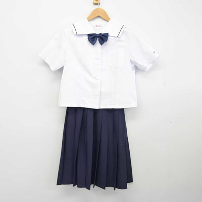 【中古】富山県 和合中学校 女子制服 4点（セーラー服・セーラー服・スカート）sf039718