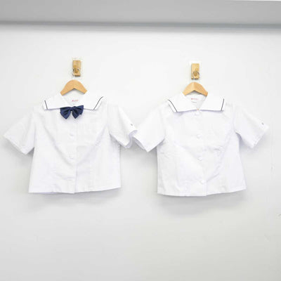 【中古】富山県 和合中学校 女子制服 4点（セーラー服・セーラー服・スカート）sf039718