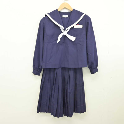 【中古】沖縄県 豊見城中学校 女子制服 3点（セーラー服・スカート）sf039736