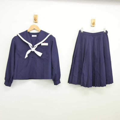 【中古】沖縄県 豊見城中学校 女子制服 3点（セーラー服・スカート）sf039736