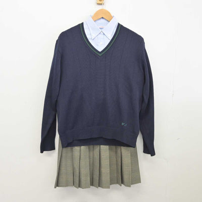 【中古】神奈川県 横浜創英高等学校 女子制服 3点（シャツ・ニット・スカート）sf039738