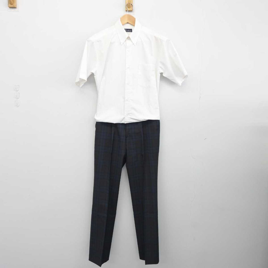 【中古】愛知県 菊武ビジネス専門学校 高等課程 男子制服 2点（シャツ・ズボン）sf039747