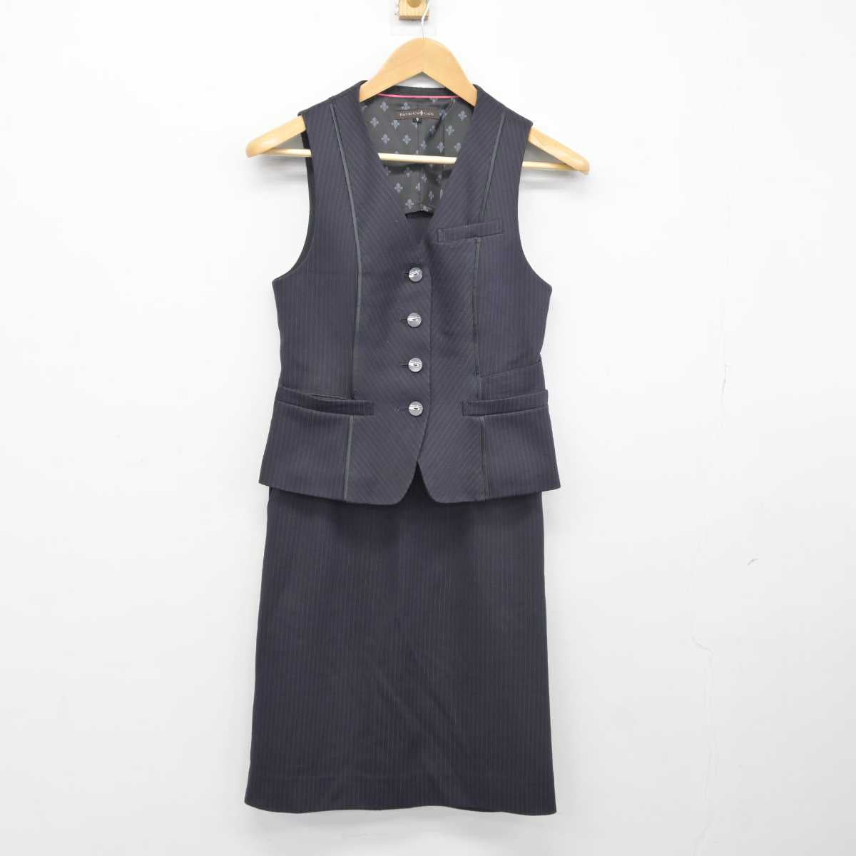 【中古】石川県 JA加賀 加賀農業協同組合 女子制服 2点（ベスト・スカート）sf039767