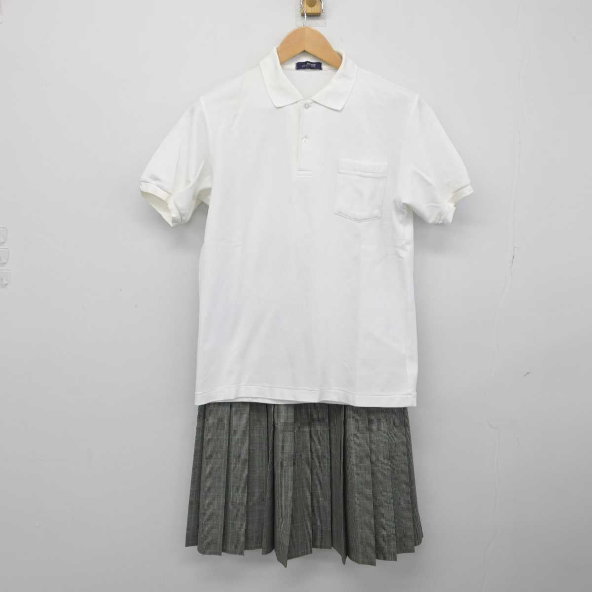 【中古】千葉県 新宿中学校 女子制服 2点（シャツ・スカート）sf039768