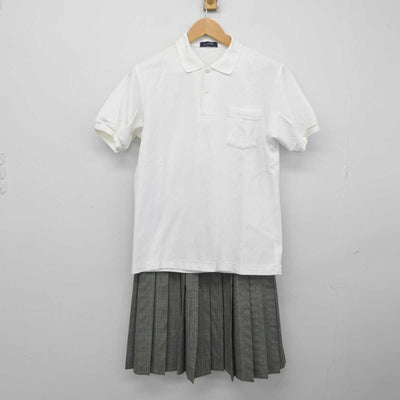 【中古】千葉県 新宿中学校 女子制服 2点（シャツ・スカート）sf039768
