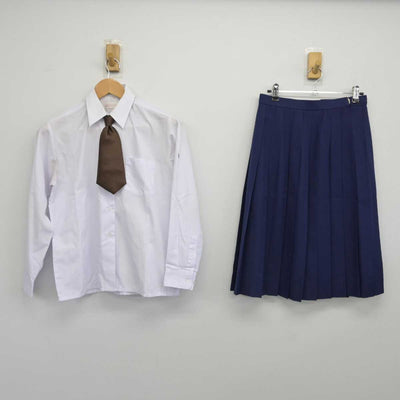 【中古】千葉県 千葉女子高等学校/旧制服 女子制服 3点（シャツ・スカート）sf039774