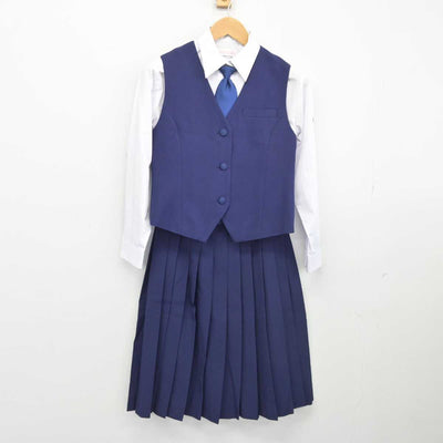 【中古】千葉県 千葉女子高等学校/旧制服 女子制服 5点（ブレザー・ベスト・シャツ・スカート）sf039775