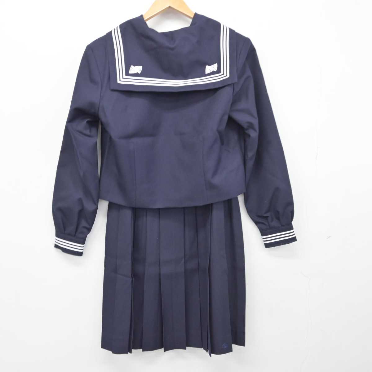 【中古】埼玉県 川越西高等学校 女子制服 3点（セーラー服・スカート）sf039787