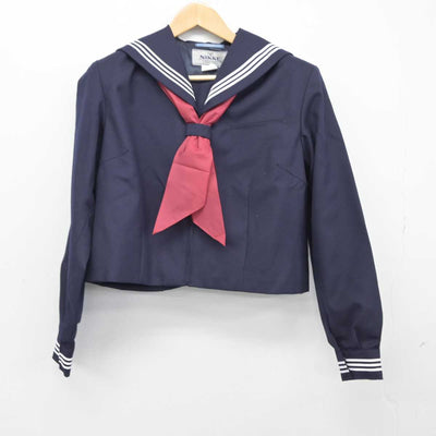 【中古】埼玉県 川越西高等学校 女子制服 3点（セーラー服・スカート）sf039787