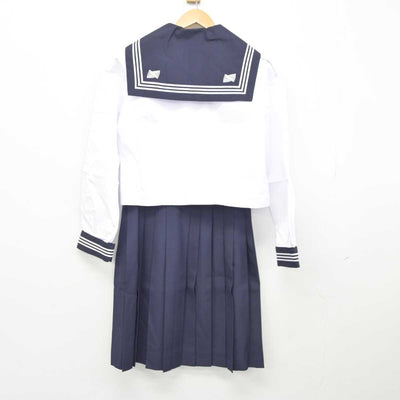 【中古】川越西高等学校 川越西高等学校 女子制服 3点（セーラー服・セーラー服・スカート）sf039788