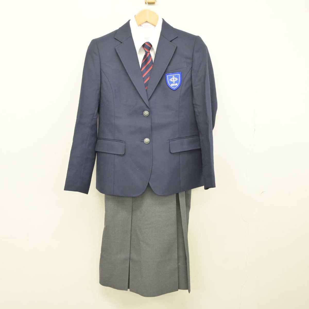 【中古】広島県 五日市南中学校 女子制服 6点（ブレザー・シャツ・ジャンパースカート）sf039799