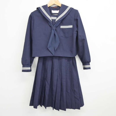 【中古】兵庫県 加古川中学校 女子制服 3点（セーラー服・スカート）sf039808