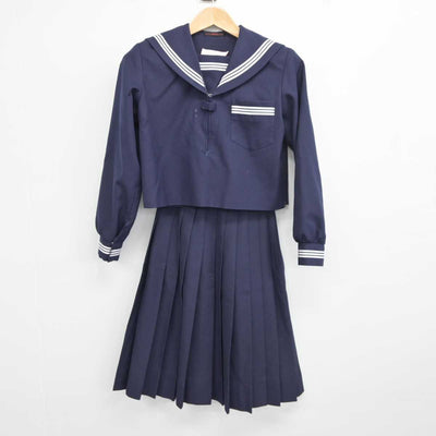 【中古】兵庫県 加古川中学校 女子制服 2点（セーラー服・スカート）sf039809