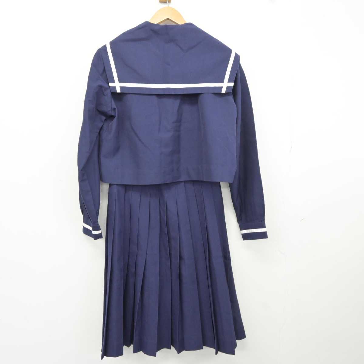 【中古】沖縄県 玉城中学校 女子制服 3点（セーラー服・スカート）sf039818