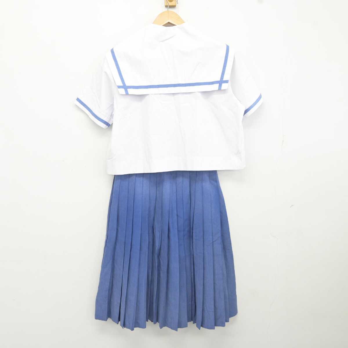 【中古】沖縄県 玉城中学校 女子制服 4点（セーラー服・スカート）sf039821