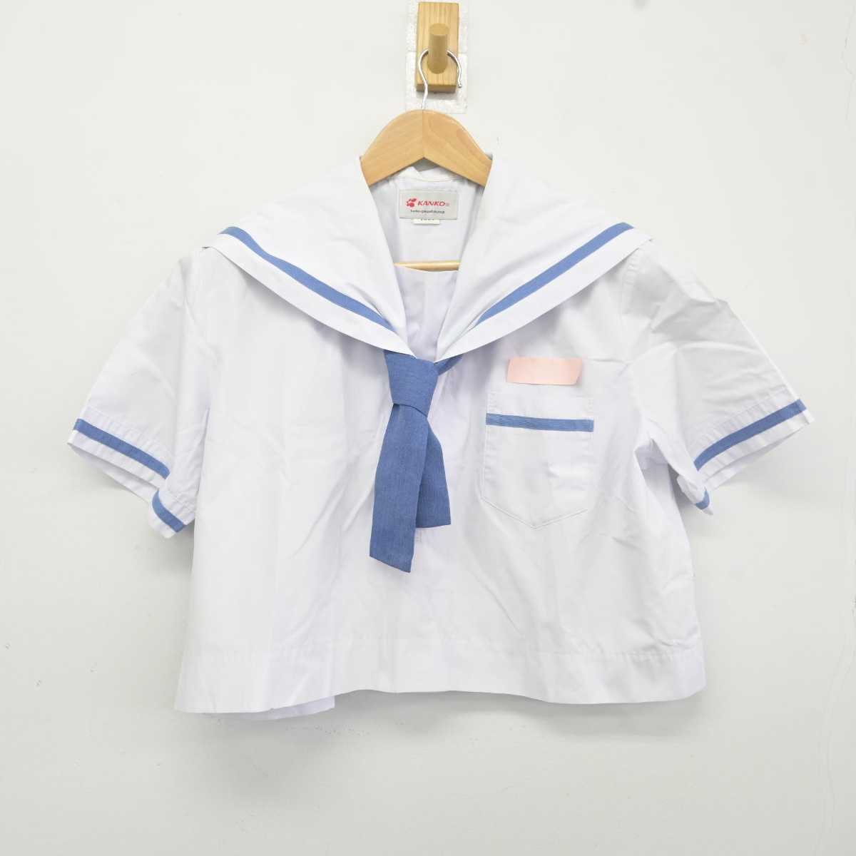 【中古】沖縄県 玉城中学校 女子制服 4点（セーラー服・スカート）sf039821