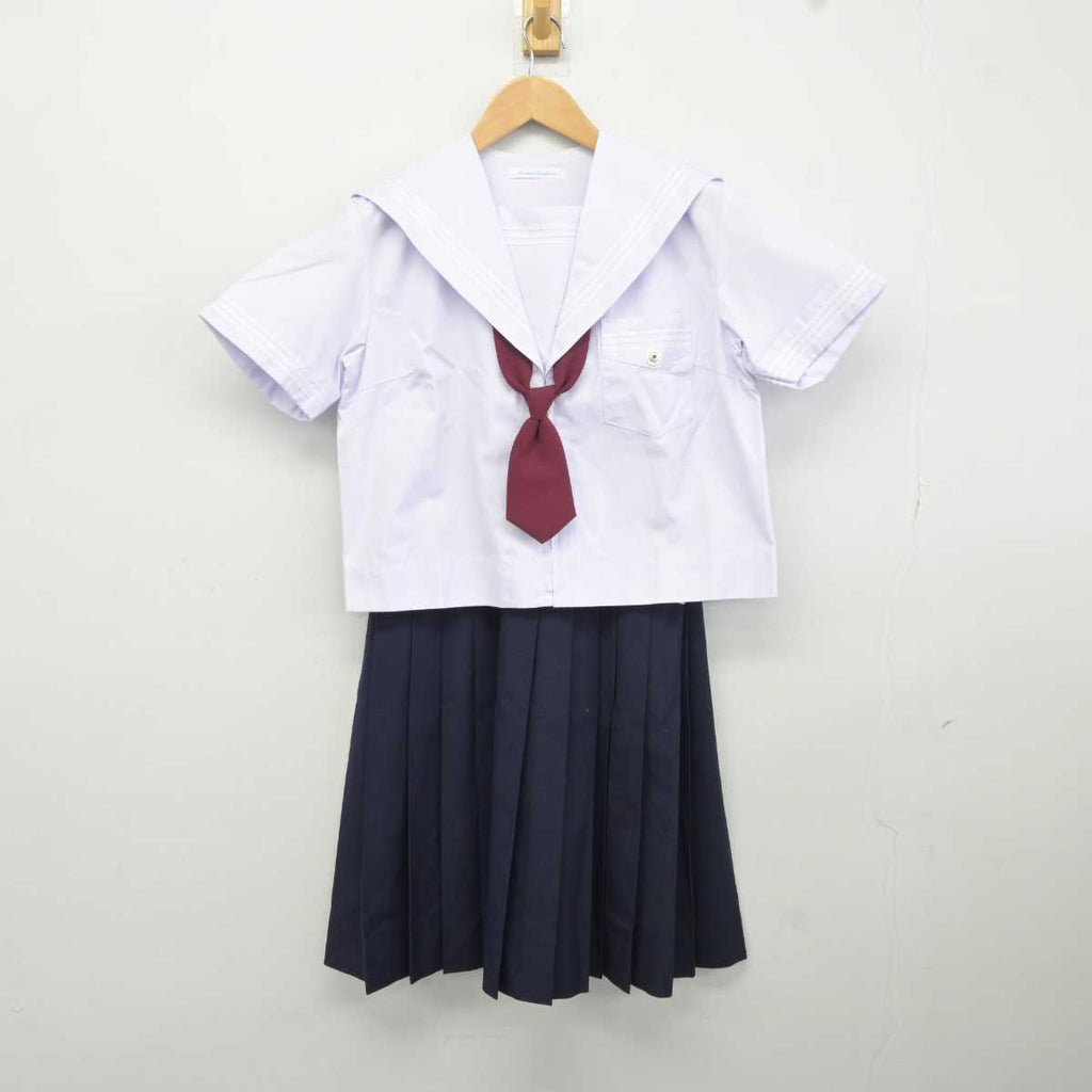 【中古】大阪府 天王寺中学校 女子制服 4点（セーラー服・セーラー服・スカート）sf039840