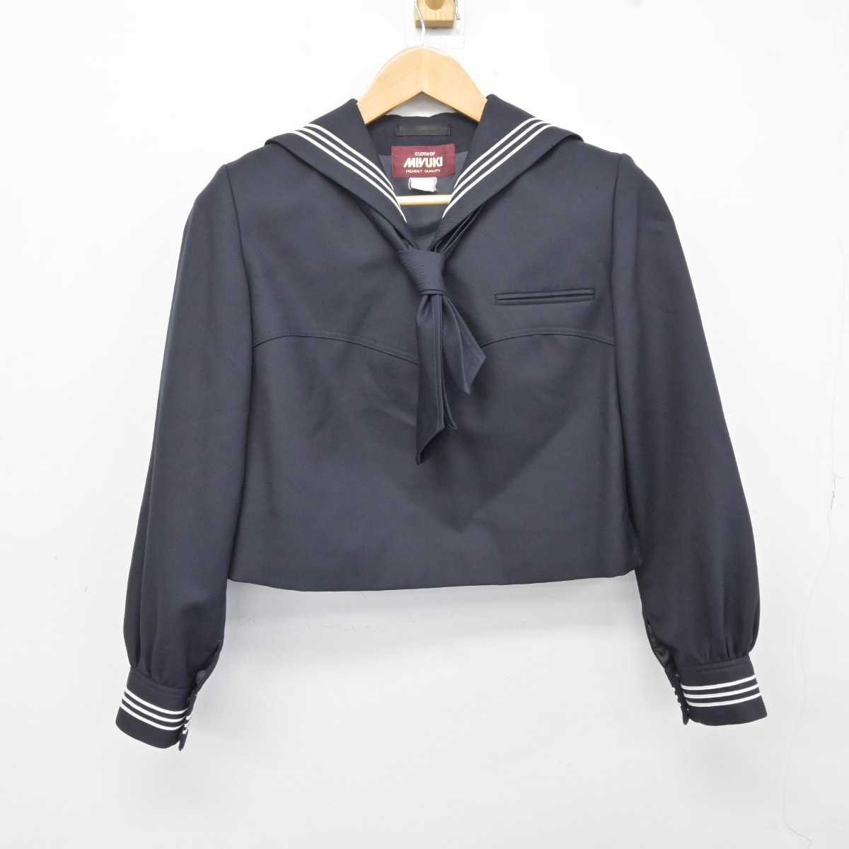 【中古】東京都 豊島岡女子学園中学校高等学校 女子制服 3点（セーラー服・スカート）sf039857